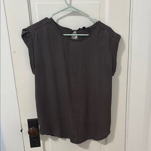 Banana Republic Gray Cap Sleeve Boxy Blouse